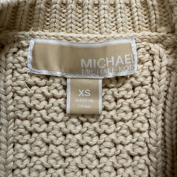 Michael Kors Tan Cable Knit Sweater XS - Picture 2 of 10